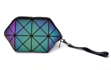Load image into Gallery viewer, Debut Collection: Geometric Reflective Cosmetic Bag Wristlet