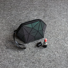 Load image into Gallery viewer, Debut Collection: Geometric Reflective Cosmetic Bag Wristlet