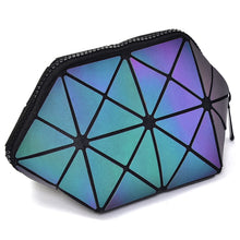 Load image into Gallery viewer, Debut Collection: Geometric Reflective Cosmetic Bag Wristlet
