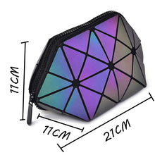 Load image into Gallery viewer, Debut Collection: Geometric Reflective Cosmetic Bag Wristlet
