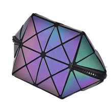 Load image into Gallery viewer, Debut Collection: Geometric Reflective Cosmetic Bag Wristlet
