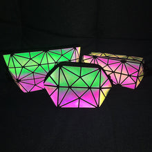 Load image into Gallery viewer, Debut Collection: Geometric Reflective Cosmetic Bag Wristlet
