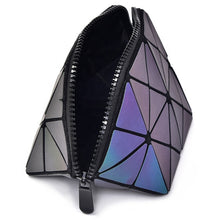 Load image into Gallery viewer, Debut Collection: Geometric Reflective Cosmetic Bag Wristlet
