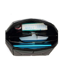 Load image into Gallery viewer, Debut Collection: Geometric Reflective Cosmetic Bag Wristlet
